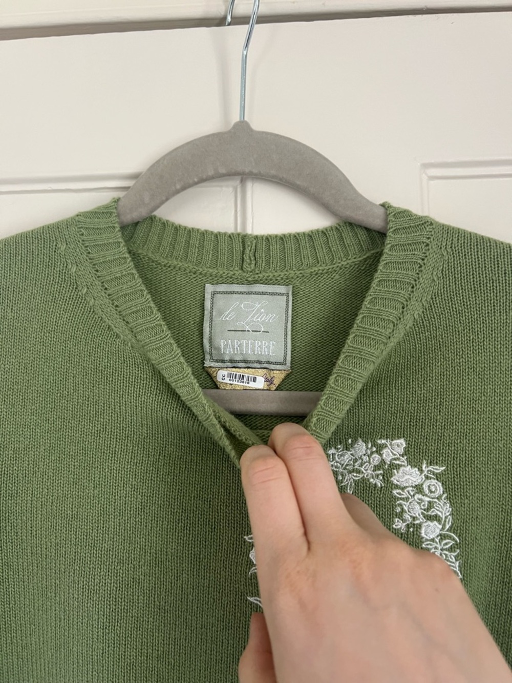Le Lion x Parterre Women’s 100% Merino Wool Crewneck Sweater Sz small - Picture 4 of 7